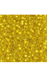 Miyuki rocailles Perlen 8/0 - Matte silverlined yellow 8-6F